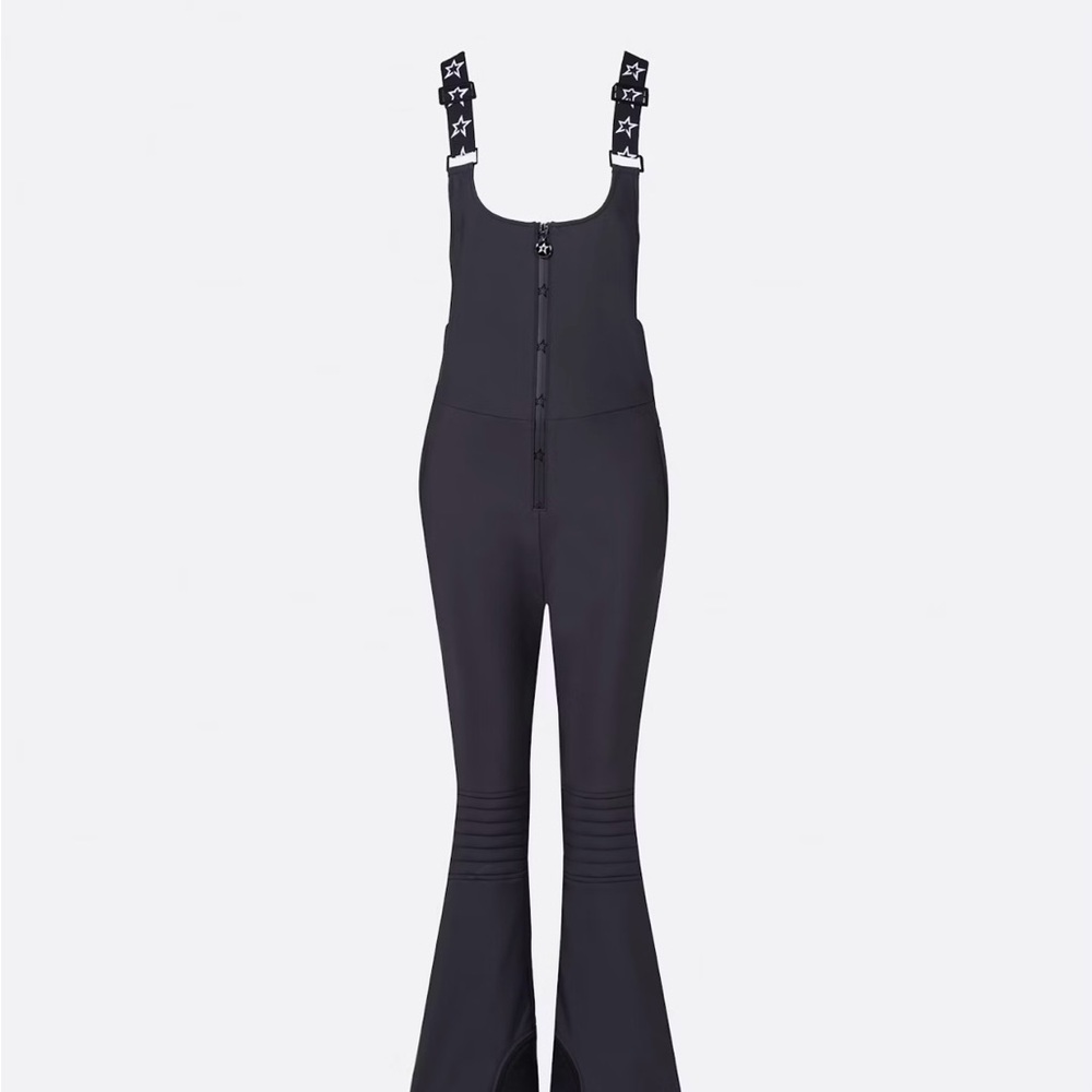 Perfect Moment Black Jumpsuit with Fitted Bodice and Flared Legs